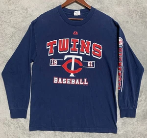Majestic Minnesota Twins MLB Langarm Large Shirt 41" Brustumfang - Bild 1 von 6