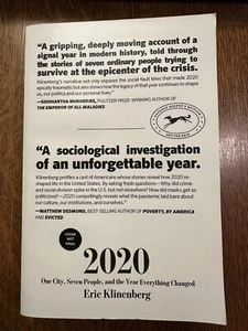 ARC 2020 by Eric Klinenberg (2024, Paperback) FIRST EDITION UNCORRECTED PROOF - Picture 1 of 4