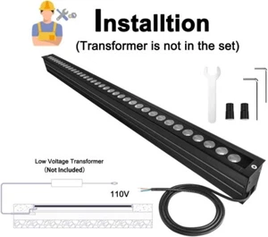 Low Voltage DC24V Upgraded In-Ground Wall Wash Landscape Light 36W 5000K D - Picture 1 of 7