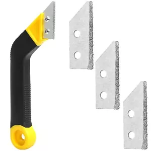 Grout Remover Tile Grout Saw Angled Grout Scraping Rake Tool With 3 Pieces Extra - Picture 1 of 7