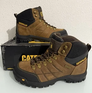 Caterpillar Threshold Men's Size 9.5 Waterproof Soft Toe Work Boot P74128 Brown - Imagen 1 de 11