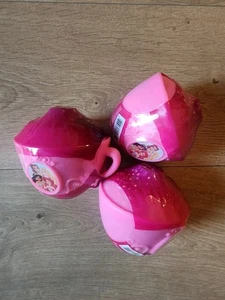 Disney Prinzessin Teekanne Plüsch kleines Stofftier versiegelter Behälter Blind Tasse X3 - Bild 1 von 4