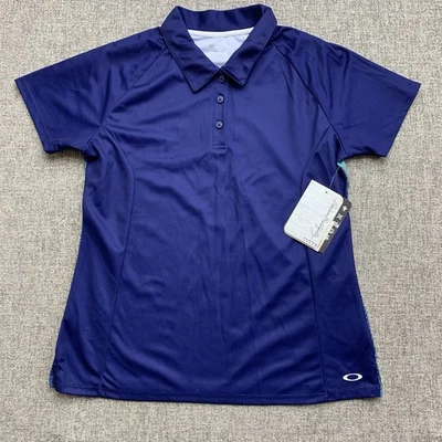 Camiseta polo de ciclismo Oakley XL para mujer manga corta azul golf tenis pickleball nueva con etiquetas Foto 1 de 4