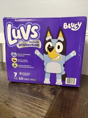 Pañales Luvs Platinum Protection azul 60 unidades talla 7 nuevos Foto 1 de 4
