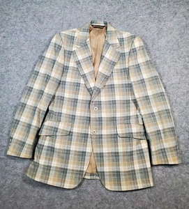 Blazer uomo vintage anni 70 Hampton Health orafo taglia 42 a quadri grigio rockabilly - Foto 1 di 13