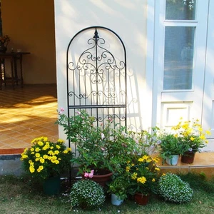 Trellis for Climbing Plants 59" H x 21.6" W Metal Unique Design Decorative Ga... - Picture 1 of 7
