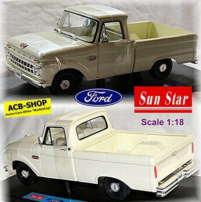Ford F100 Pickup 1965 - 4. Generazione 1961-66 Bianco 1:18 Sun Star 1271 - Immagine 1 di 4