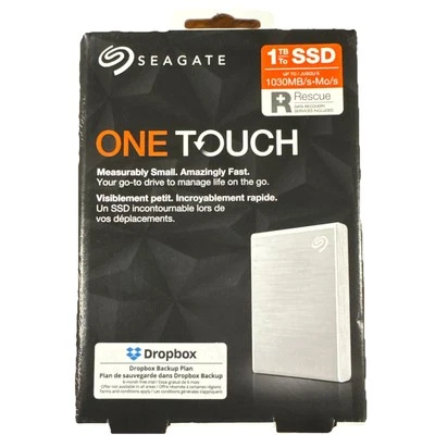 Seagate One Touch SSD 1TB External SSD Portable - Silver New Factory Sealed - Image 1 of 4