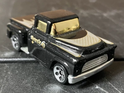 Camioneta Chevrolet 1956 negra - Hot Wheels Mystery Car 1:64 Chevy diecast Foto 1 de 4