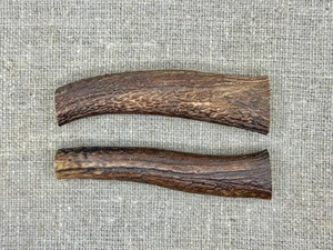 Lot of 2 Deer Antler Pieces for Knife Handles, Craft Projects | ~ 140 mm - Picture 1 of 9