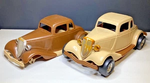 2 Vintage Durant Plastics 1934 Ford Victoria's Toy Project Cars Made in U.S.A. - Picture 1 of 20