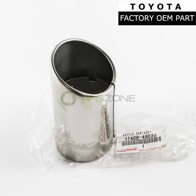 GENUINE LEXUS ES330 SC300 CHROME EXHAUST TIP TAIL PIPE EXTENSION OEM 17408-46020 - Image 1 of 4
