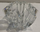Candle Holder Crystal D?Arguis France Folded Handkerchief  Design 5 Inch X 3 1/2