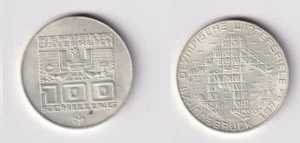 100 Schilling Silber Münze Österreich 1976 Winter Olympiade Innsbruck (166271) - Bild 1 von 1