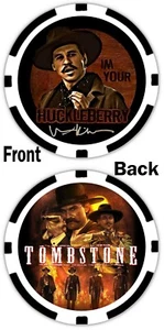 DOC HOLLIDAY - LÁPIDA - VAL KILMER - FICHA CONMEMORATIVA DE PÓKER *FIRMADA* - Imagen 1 de 2