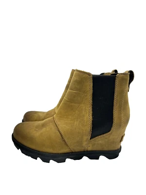 Botines Chelsea Sorel Joan of Arctic Wedge II para mujer talla 7 marrón coñac Foto 1 de 4