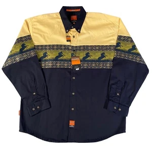 Vintage Rodeo Carte D'identite Shirt Mens XL Black Horse Cowboy Gaucho Western - Picture 1 of 10
