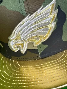 NFL Philadelphia Eagles New Era 9FIFTY Snapback Hat/Cap Camo Gold NWT - Picture 1 of 7