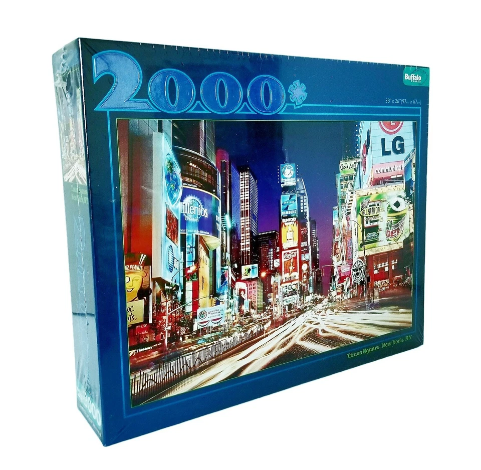 Rompecabezas Buffalo Games 2000 piezas Times Square NY 38x26 pulgadas nuevo sellado de fábrica Foto 1 de 4