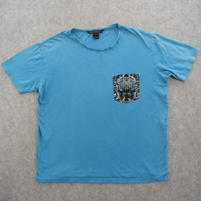 Marc Jacobs Shirt Mens Small Blue Crew Neck Pocket Tee Short Sleeve - Image 1 of 4