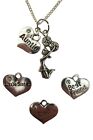 SILVER NECKLACE Cheerleader Family Gem Charm Sports Pendant Love Heart Gift +Bag