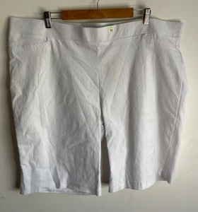 Millers Shorts Women Plus Sz 26 White PullOn Bermuda Bengaline Stretch Comfy NWT - Bild 1 von 11
