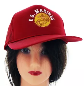US Marines Kappe, Einheitsgröße, Druckknopfleiste. - Bild 1 von 1