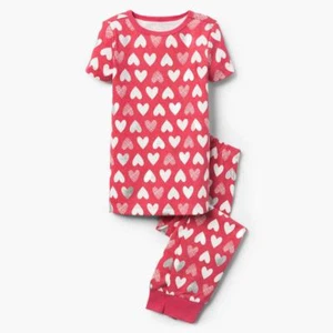NWT Gymboree Allover Hearts Gymmies Pajama Set Girl 3,4,5 - Picture 1 of 1