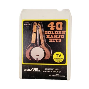 40 Banjo Hits Maurice Bolyer 8-Track Tape Untested 8007T Adam VIII - Zdjęcie 1 z 5