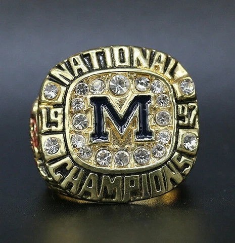 1997 NCAA Michigan Wolverine National Championship Ring Player Gries / Size 8-13 Cover