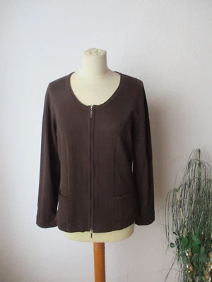 Biba Damen Strickjacke Gr. 38 braun Reißverschluß langarm wie neu - Bild 1 von 4