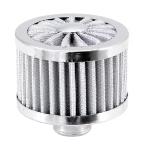 Cubierta de válvula empuje cromado flujo extra 1"" a 1-1/4"" filtro de ventilación respirador deflector - Imagen 1 de 3