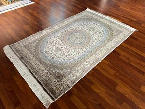 4x6 Fuß Grau Anatolischer Seidenteppich - Superfeiner Luxus Wohnzimmer Läufer Teppich - Bild 1 von 14