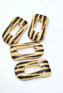Beads Philippines Rectangle Painted Wood 45mm - Picture 1 of 1