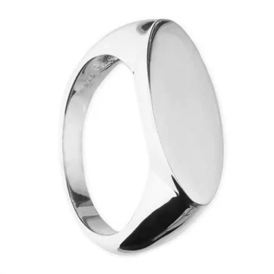 Argento Sterling da Uomo Anello Sigillo Ovale Design Marchiato Misura M- S UK IN - Immagine 1 di 3