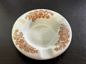 Vintage Floral Ashtray 4.5" Vitrified China USA Liverpool Ohio USA - Picture 1 of 4