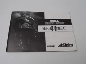 Mortal Kombat II / 2 Sega Game Gear Manual Only - Imagen 1 de 2