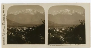 Vue Stéréo PHOTO, Vues de France CHAMONIX vue panoramique de la vallée - Imagen 1 de 2