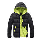 Men Winter Warm Down Jacket Casual Long Sleeve Padded Hooded Zipper Coat 20