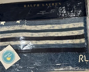 Ralph Lauren Flag Throw Blanket Blue Cotton American Flag 54 x72 New 2 available - Picture 1 of 11