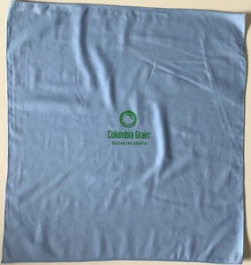 Bufanda azul de 20 pulgadas cuadrada vintage 100 % algodón para grano Columbia - Imagen 1 de 3
