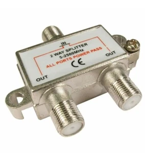 Virgin Media Kabel Splitter Box Micro 2 Wege Koax "F" Stecker Digital TV Sky - Bild 1 von 3