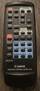 CANON WL-D74 MINI DV CAMCORDER REMOTE CONTROL ZR20 ZR10 ZR40 OPTURA PI TESTED - Picture 1 of 1