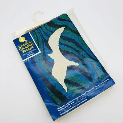 Vintage Jonathan Livingston Seagull Rug Pattern 24”X36” Punch Needle Handicraft - Image 1 of 4