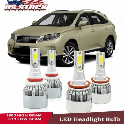 For Lexus RX350 RX400h RX450h 2007-2015 LED Headlight Bulbs Headlamp White — 第 1/4 张图片