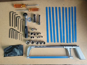 NEW EASCO 49 pc. 1/4" & 3/8" DRIVE SOCKET SET HEX KEYS 10" HACKSAW W/ BLADES 3gb - Picture 1 of 7