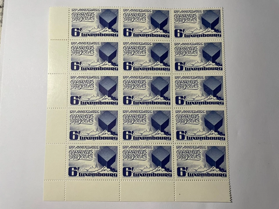 Bloc de 15 timbres N°976 LUXEMBOURG neufs année 1978. - Photo 1/1