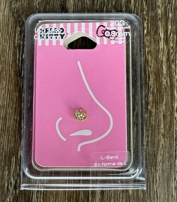 Anillo nariz oro Hello Kitty forma L 20 G con enjuagues Foto 1 de 2