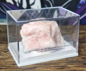 Beautiful Pink Aragonite Crystal Boxed Specimen 34g Wenshan Mine China - Picture 1 of 6