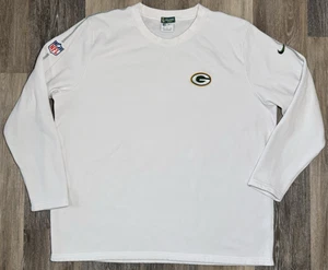 Green Bay Packers Official Team Issued Nike Shirt Long Sleeve Men's 3XL Waffle - Picture 1 of 13